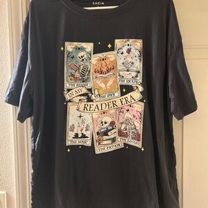 SHEIN Charcoal Reader Tee